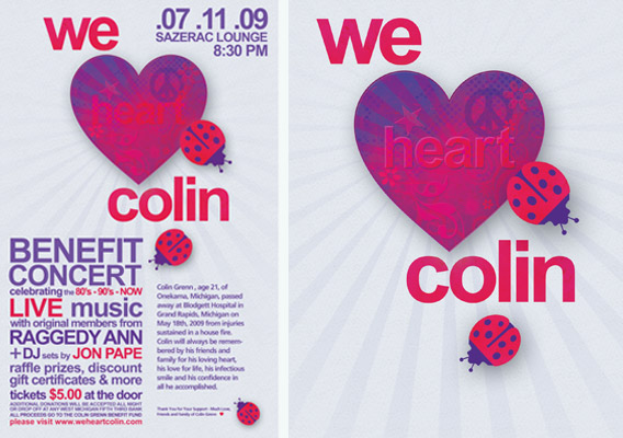 We Heart Colin Benefit Poster
